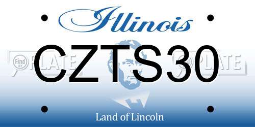 CZTS30 Illinois License Plate
