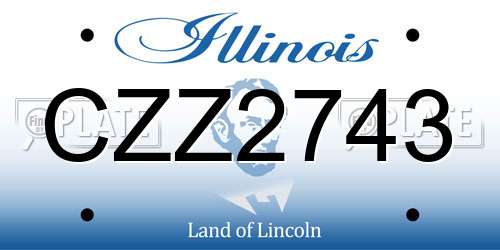 CZZ2743 Illinois License Plate