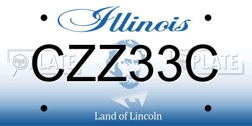 CZZ33C Illinois License Plate