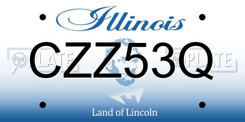 CZZ53Q Illinois License Plate