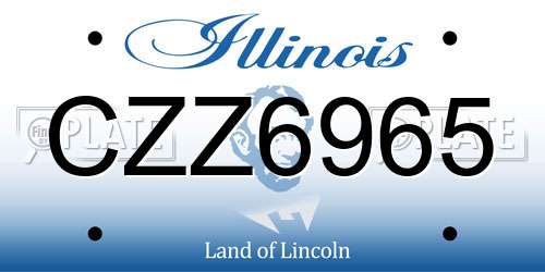 CZZ6965 Illinois License Plate