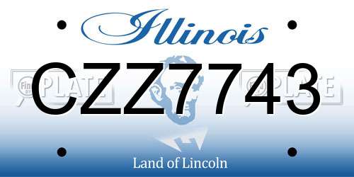 CZZ7743 Illinois License Plate