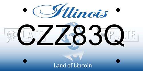 CZZ83Q Illinois License Plate
