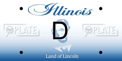 D Illinois License Plate