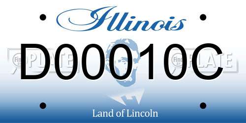 D00010C Illinois License Plate