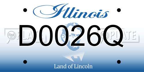D0026Q Illinois License Plate
