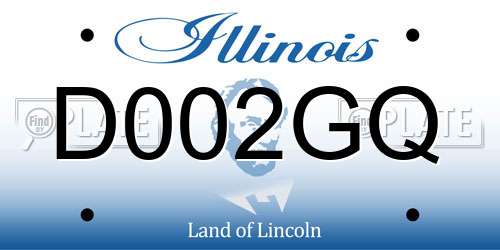 D002GQ Illinois License Plate