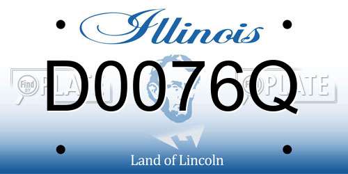 D0076Q Illinois License Plate