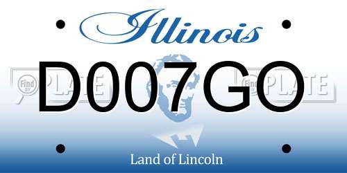 D007GO Illinois License Plate