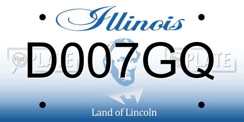 D007GQ Illinois License Plate