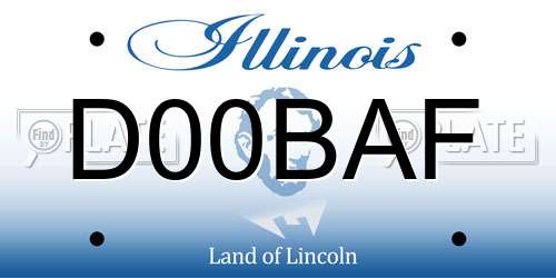 D00BAF Illinois License Plate
