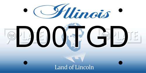 D00TGD Illinois License Plate