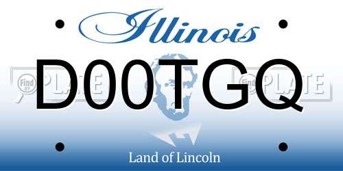 D00TGQ Illinois License Plate