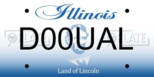 D00UAL Illinois License Plate