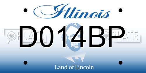 D014BP Illinois License Plate