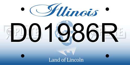 D01986R Illinois License Plate