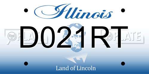 D021RT Illinois License Plate