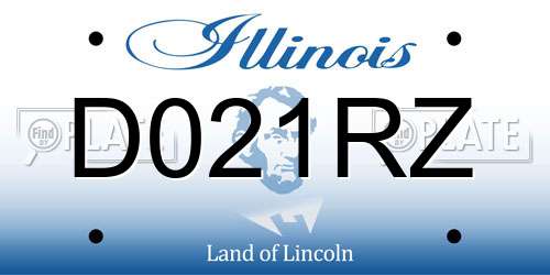 D021RZ Illinois License Plate