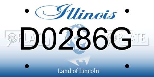 D0286G Illinois License Plate