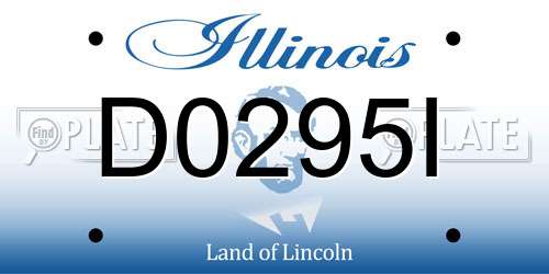 D0295I Illinois License Plate