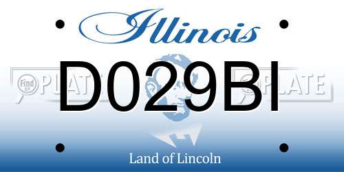 D029BI Illinois License Plate