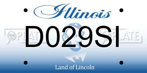 D029SI Illinois License Plate