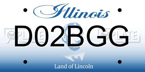 D02BGG Illinois License Plate