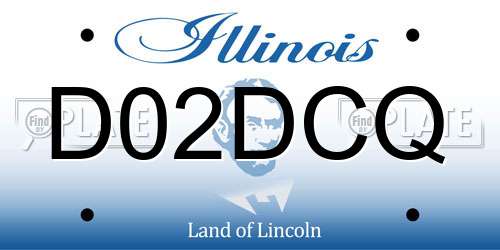 D02DCQ Illinois License Plate