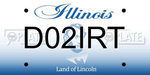 D02IRT Illinois License Plate