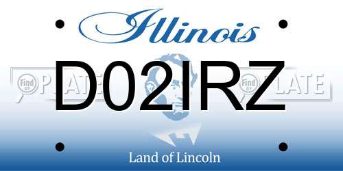 D02IRZ Illinois License Plate