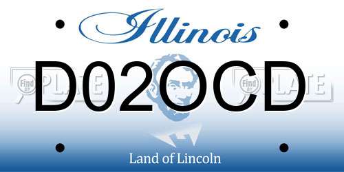 D02OCD Illinois License Plate