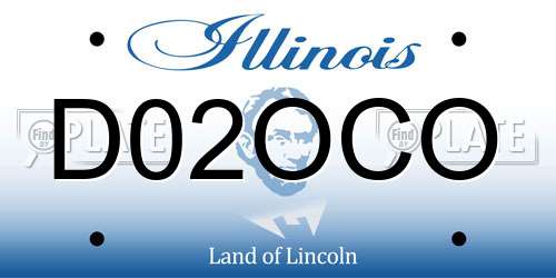 D02OCO Illinois License Plate