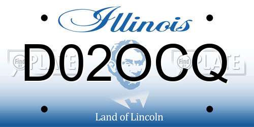 D02OCQ Illinois License Plate