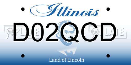 D02QCD Illinois License Plate