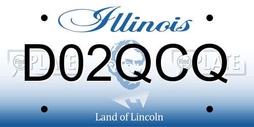 D02QCQ Illinois License Plate