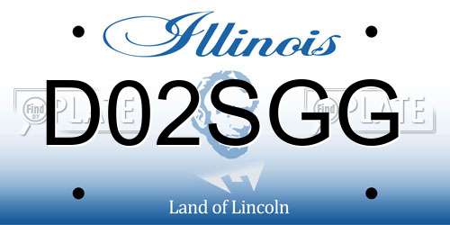 D02SGG Illinois License Plate