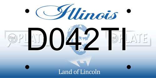 D042TI Illinois License Plate