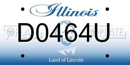 D0464U Illinois License Plate