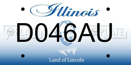 D046AU Illinois License Plate