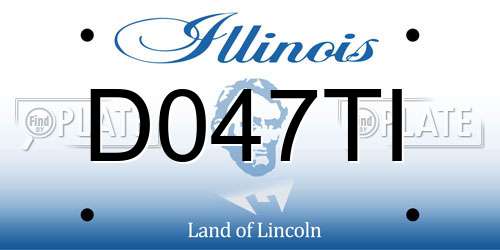 D047TI Illinois License Plate