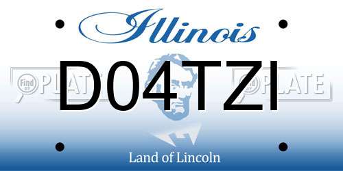 D04TZI Illinois License Plate