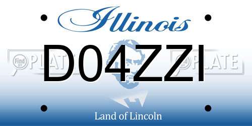 D04ZZI Illinois License Plate