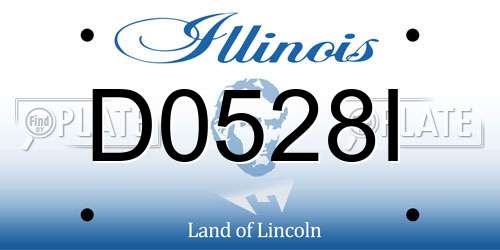 D0528I Illinois License Plate