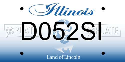 D052SI Illinois License Plate