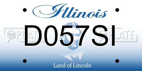 D057SI Illinois License Plate