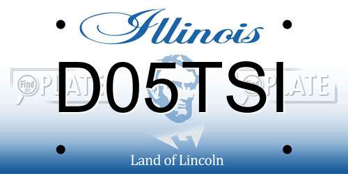 D05TSI Illinois License Plate