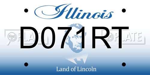 D071RT Illinois License Plate