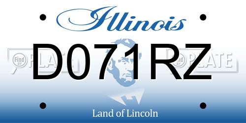 D071RZ Illinois License Plate