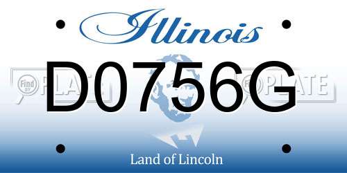 D0756G Illinois License Plate
