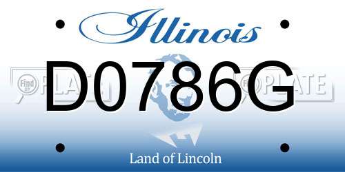 D0786G Illinois License Plate